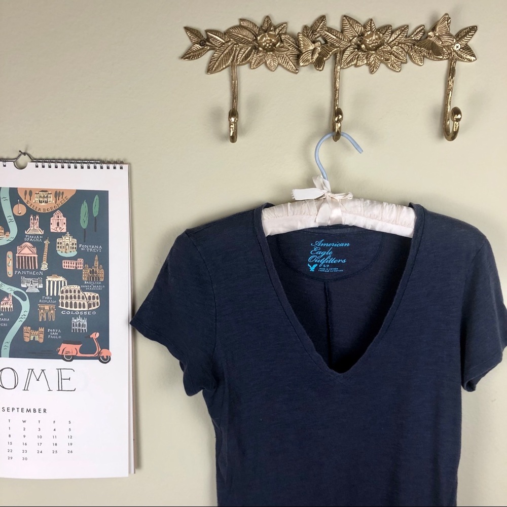 🦊 AEO Basic vneck tee